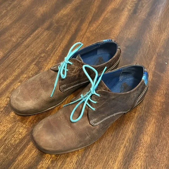 JOHN FUEVOG OXFORD BROWN LEATHER SHOES. - Picture 6 of 12